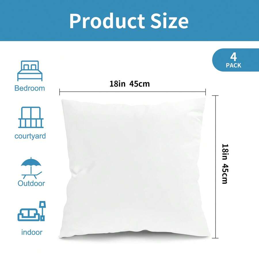 4 Pack Weather Outdoor Pillow  - Pillow Insert 18X18 ulasan dan harga