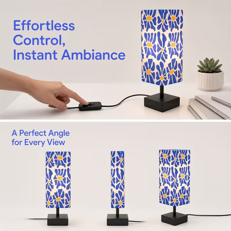 Modern Colorful Floral Table L - Home Textiles Usa ulasan dan harga