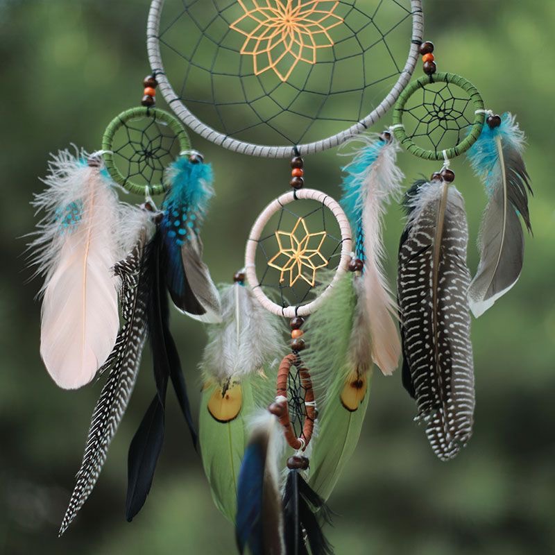 Vintage Multi-Circle Feather D - Home Textiles Usa ulasan dan harga
