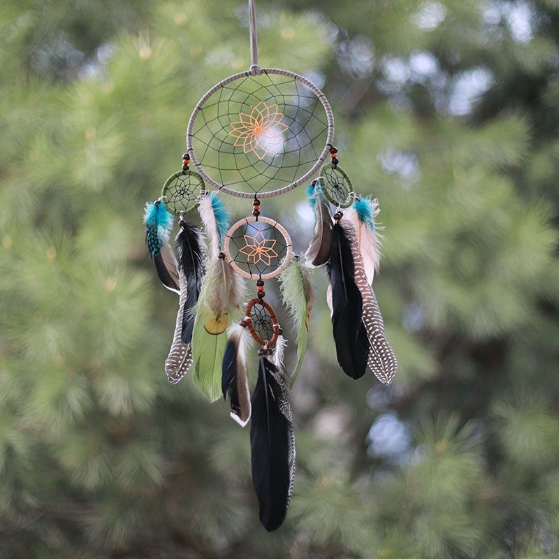 Vintage Multi-Circle Feather D - Home Textiles Usa ulasan dan harga