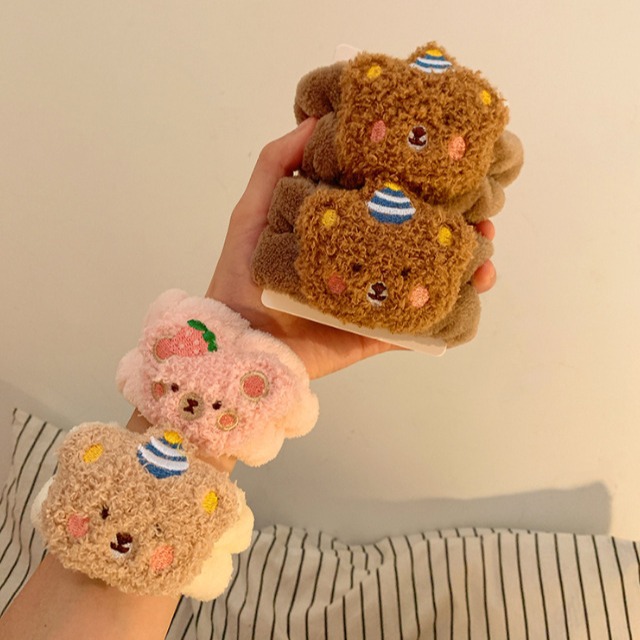 1Pair Cartoon Bear Face Wash H - Home Textiles Face Towel ulasan dan harga