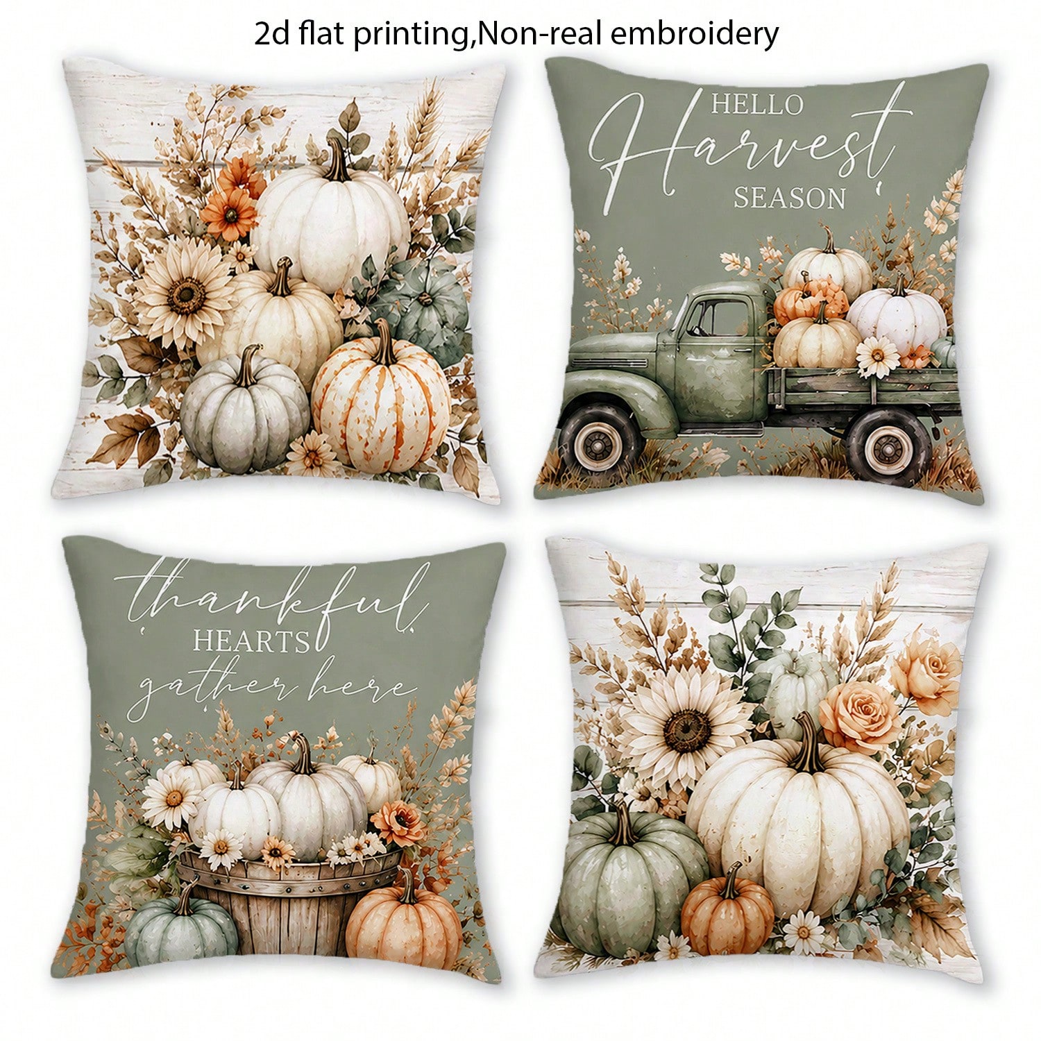 4pcs JHUA Bohemian Fall Harves - Pillow Insert 18X18 ulasan dan harga